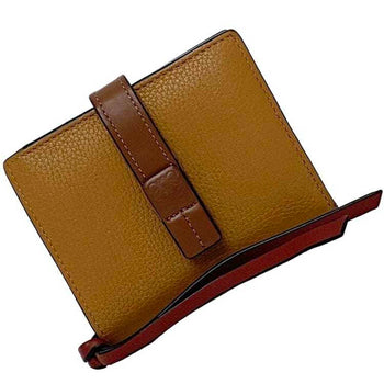 Loewe Bi-Fold Wallet Ec-23032 Brown Anagram C660Z41X01 Leather 262026 Compact Folding Grain Genuine