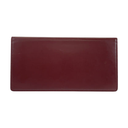 Cartier Must Line Bordeaux Gold Hardware Leather Long Wallet