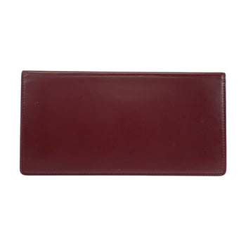 Cartier Must Line Bordeaux Gold Hardware Leather Long Wallet