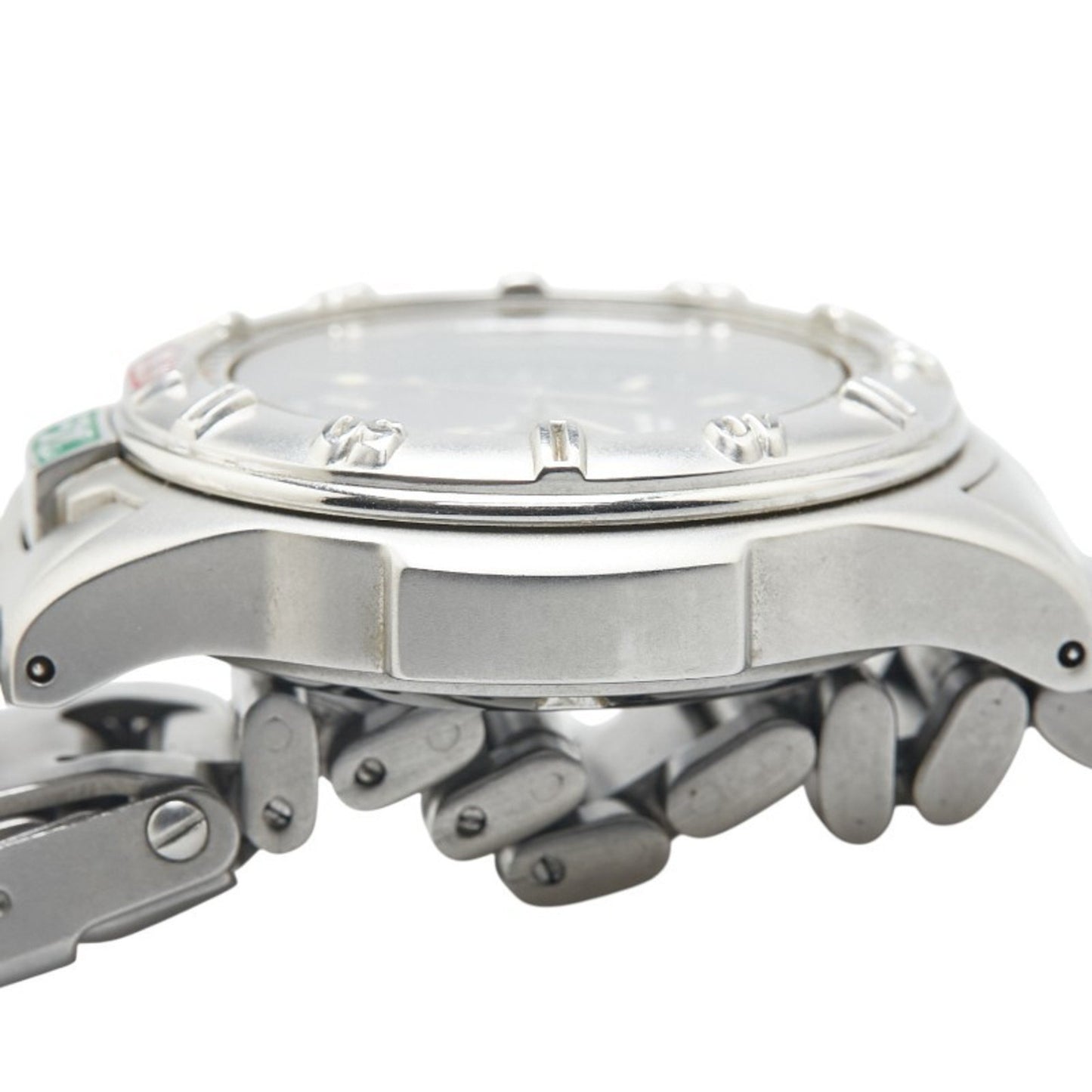 Tag Heuer 4000 Series Watch Wf1411-0 Quartz Gray Dial Stainless Steel