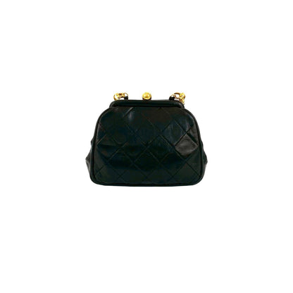 Chanel Matelasse Coco Lambskin Leather Clasp Chain Mini Shoulder Bag