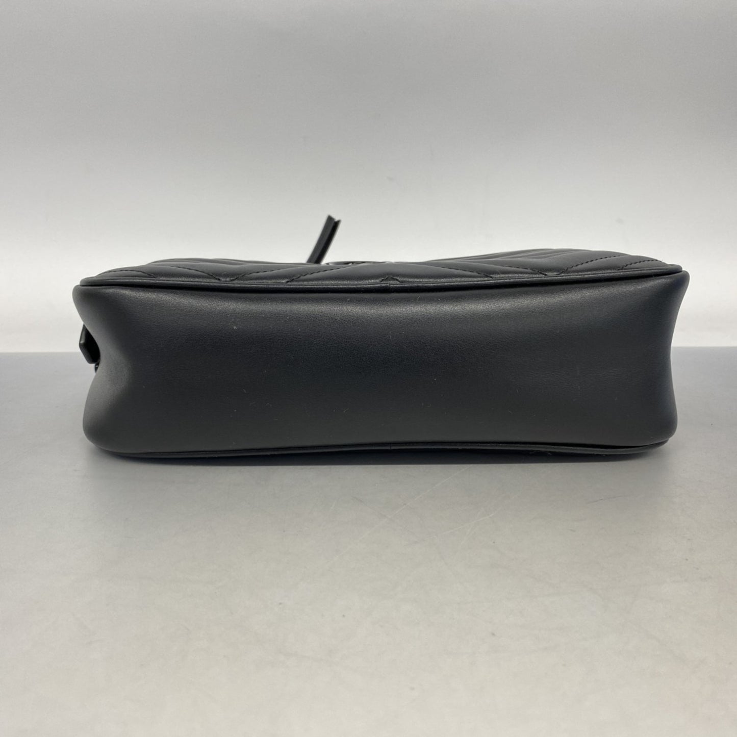 Gucci Gg Marmont Shoulder Bag 447632 Leather Black