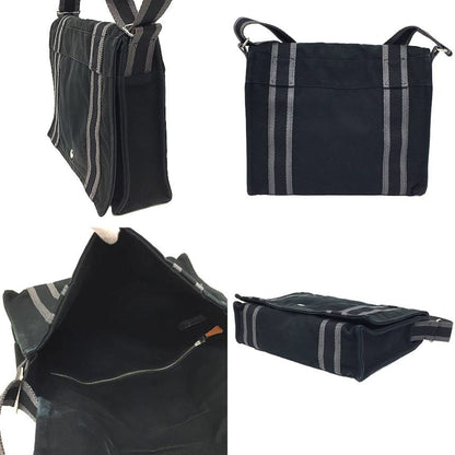 Hermes Hermes Foule Toubasas Pm Shoulder Bag Black Canvas
