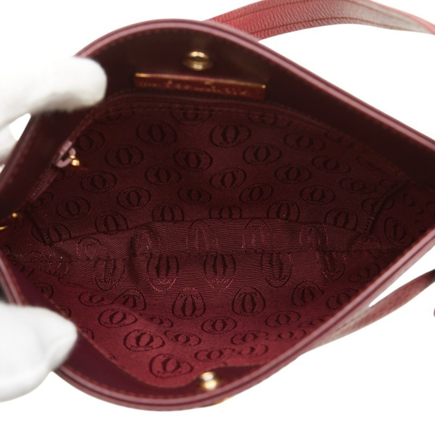 Cartier Must Line Crossbody Shoulder Bag Red Leather