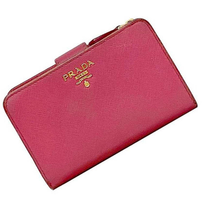 Prada Bi-Fold Wallet Ec-22190 Pink 1Ml225 Saffiano Leather 230 A Prada Compact