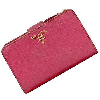 Prada Bi-Fold Wallet Ec-22190 Pink 1Ml225 Saffiano Leather 230 A Prada Compact