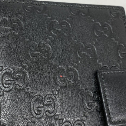 Gucci Guccissima Notebook Cover 115240 Leather Black Champagne