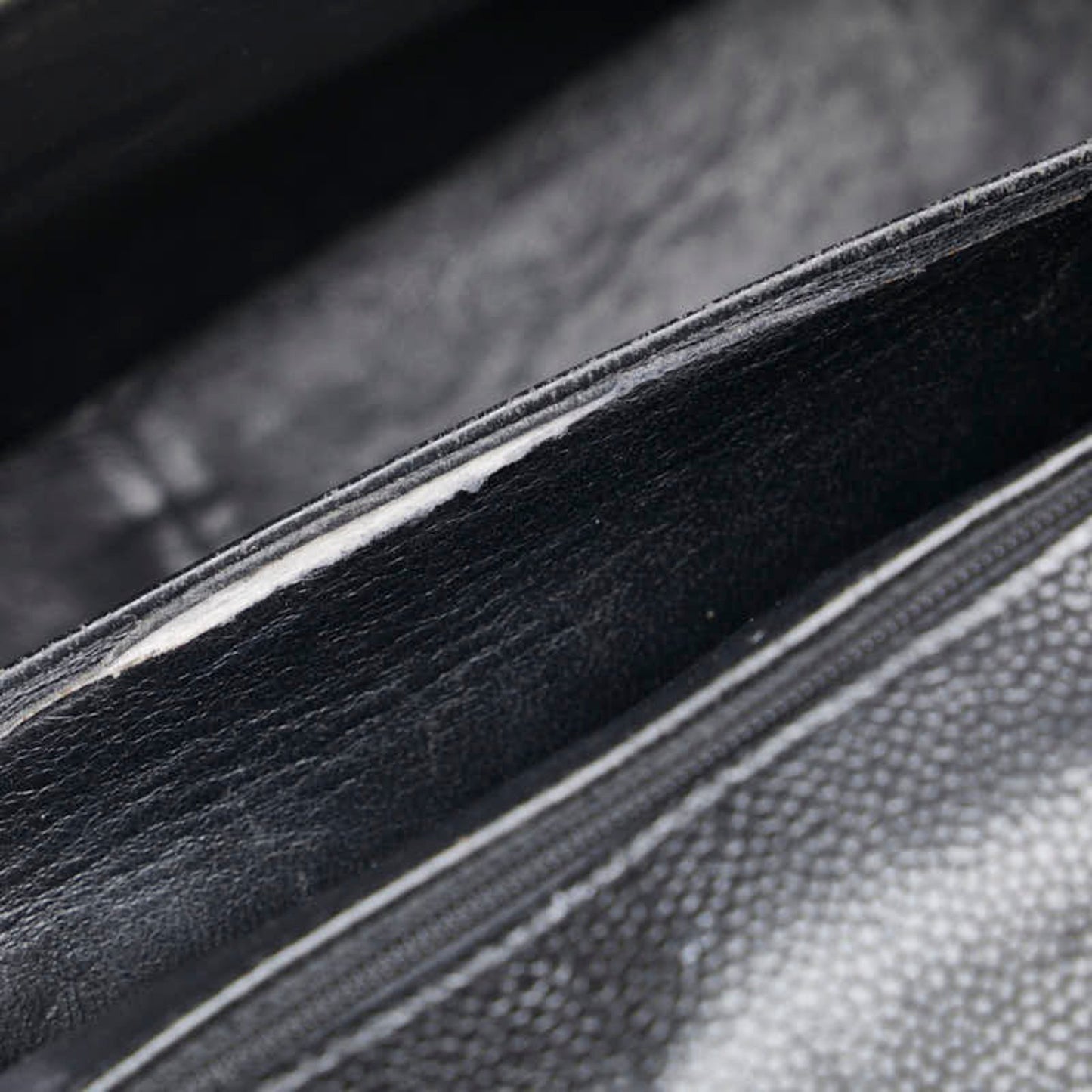 Chanel Coco Mark Bias Stitch Chain Shoulder Bag In Black Caviar Leather