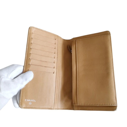 Chanel Coco Mark Symbol Charm Icon Bi-Fold Long Wallet A37151 Gold Color