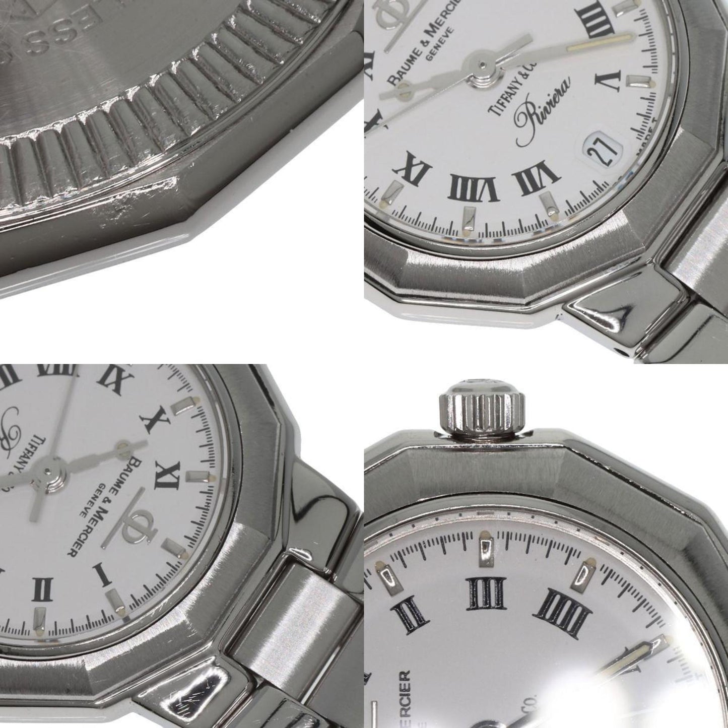 Baume & Mercier Mv040078 Riviera W-Name Tiffany Collaboration Watch Stainless Steel Ss