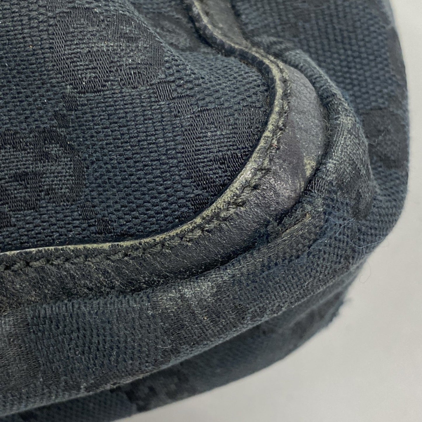 Gucci Gg Canvas Abby Handbag 146244 Leather Black