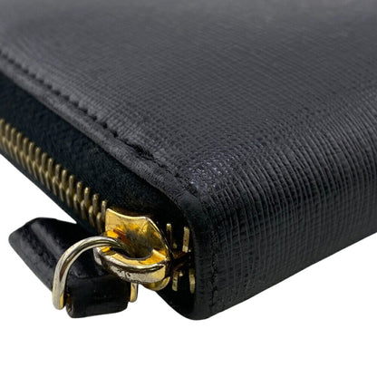 Fendi 8M0299 Round Long Wallet Black
