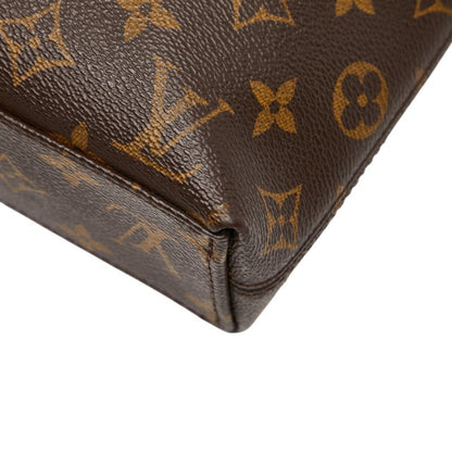 Louis Vuitton Monogram Macassar Porte-Document Jour Handbag/Business Bag M40868 Brown/Black Leather