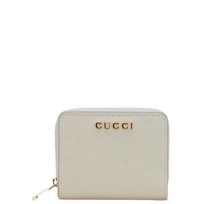 Gucci Script Mini Bifold Wallet 772639 Gray Leather