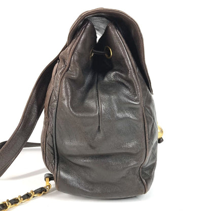 Chanel Matelasse Quilted Vintage Cc Coco Mark Logo Backpack With Ball Drawstring And Chain