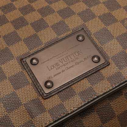Louis Vuitton Damier Brooklyn Mm Crossbody Shoulder Bag N51211 Brown Leather