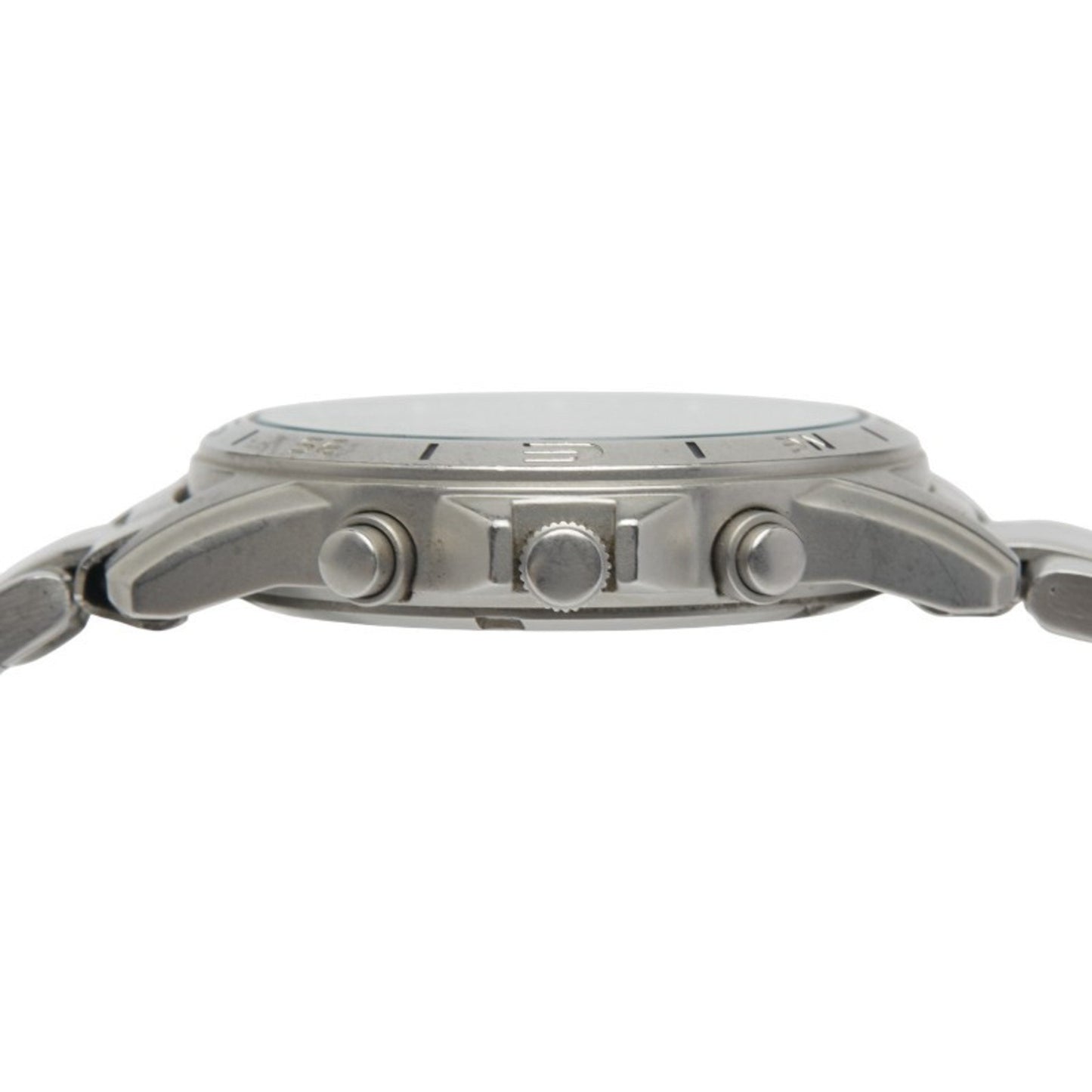 Seiko Date Watch 7T92-0Dx0 Quartz Black Dial Stainless Steel