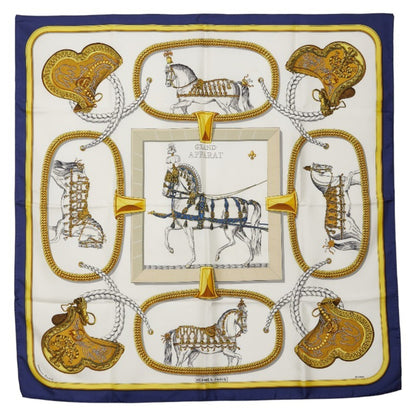 Hermes Herms Carr 90 Tres Grand Apparel Horse Scarf