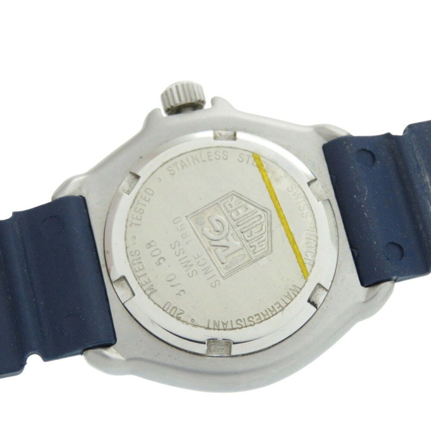 Tag Heuer Formula 1 370.508 Stainless Steel Rubber Navy Quartz Wristwatch 1911 Heuer