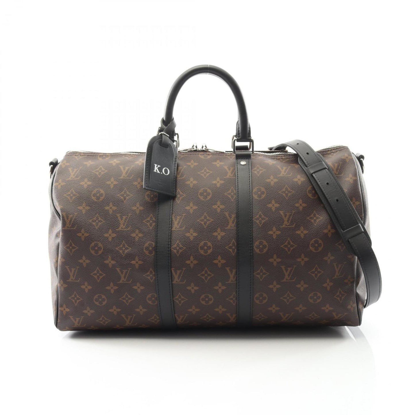 Louis Vuitton Keepall Bandouliere 45 Monogram Macassar Boston Bag