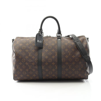 Louis Vuitton Keepall Bandouliere 45 Monogram Macassar Boston Bag