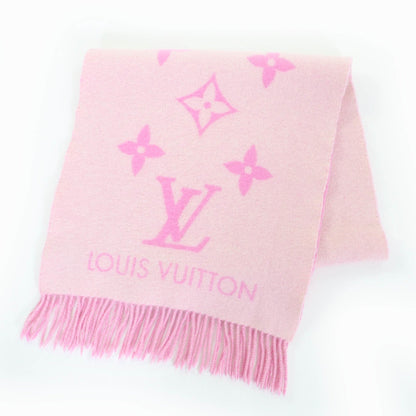 Louis Vuitton Echarpe Reykjavik M76066 100% Cashmere Stole/Scarf With Lv Logo Fringe
