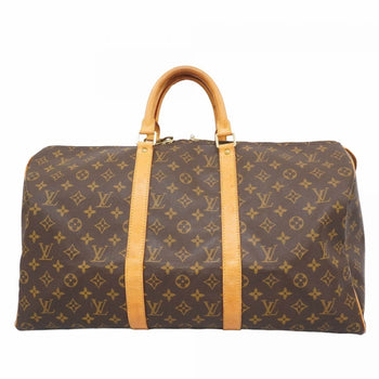 Louis Vuitton Monogram Keepall 50 Boston Bag M41426 Brown