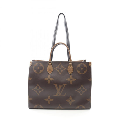 Louis Vuitton On The Go Gm Shoulder Bag In Coated Canvas And Leather With Monogram Giant Reverse
