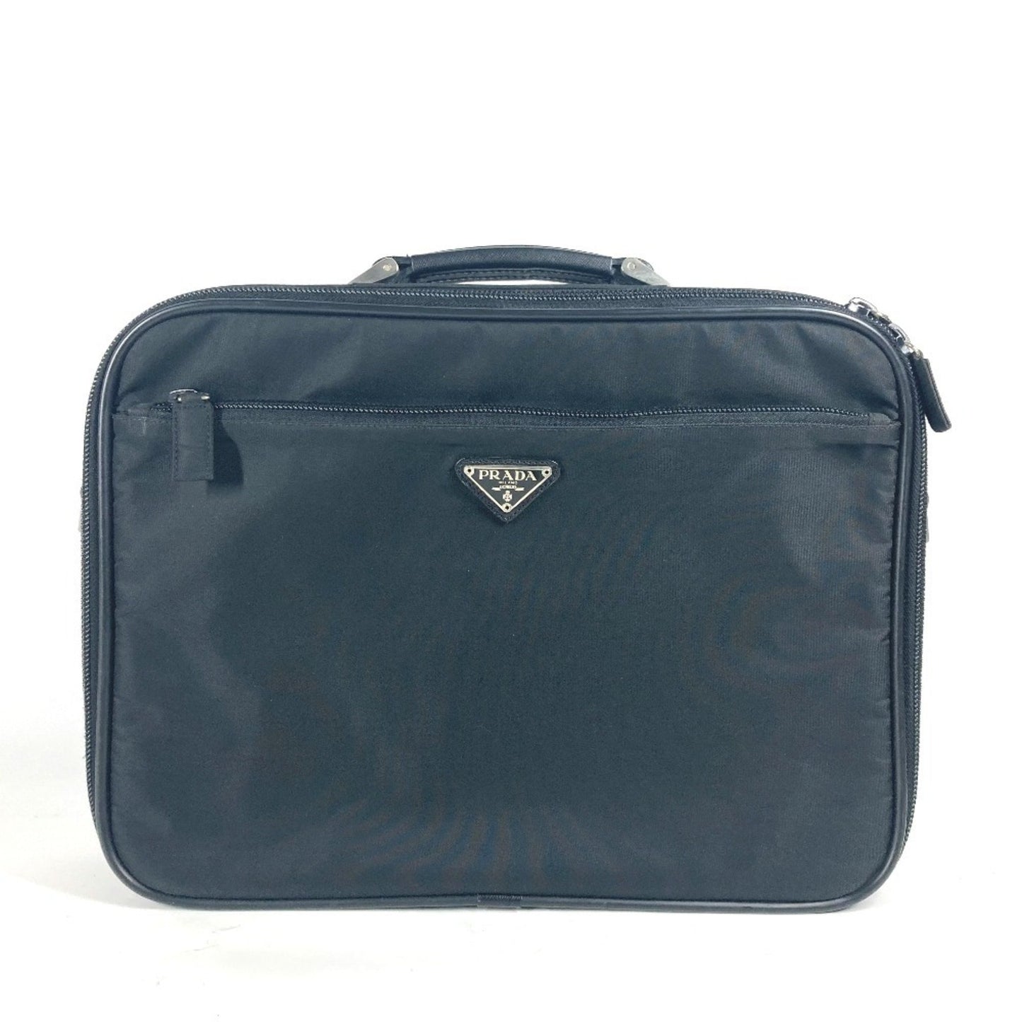 Prada Prada Triangle Logo Plate Bag Document Briefcase Handbag Nylon