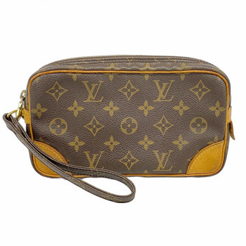 Louis Vuitton Monogram Marly Dragonne Pm Clutch Bag M51827 Brown