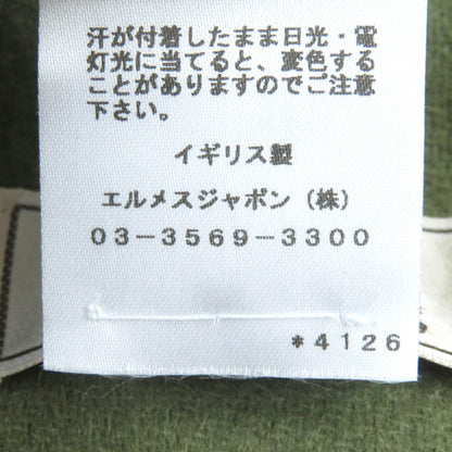 Hermes Back To School 100% Cashmere Checked Scarf With Embroidered Logo And Fringe