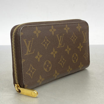Louis Vuitton Monogram Zippy Wallet M41895 Brown Fuchsia