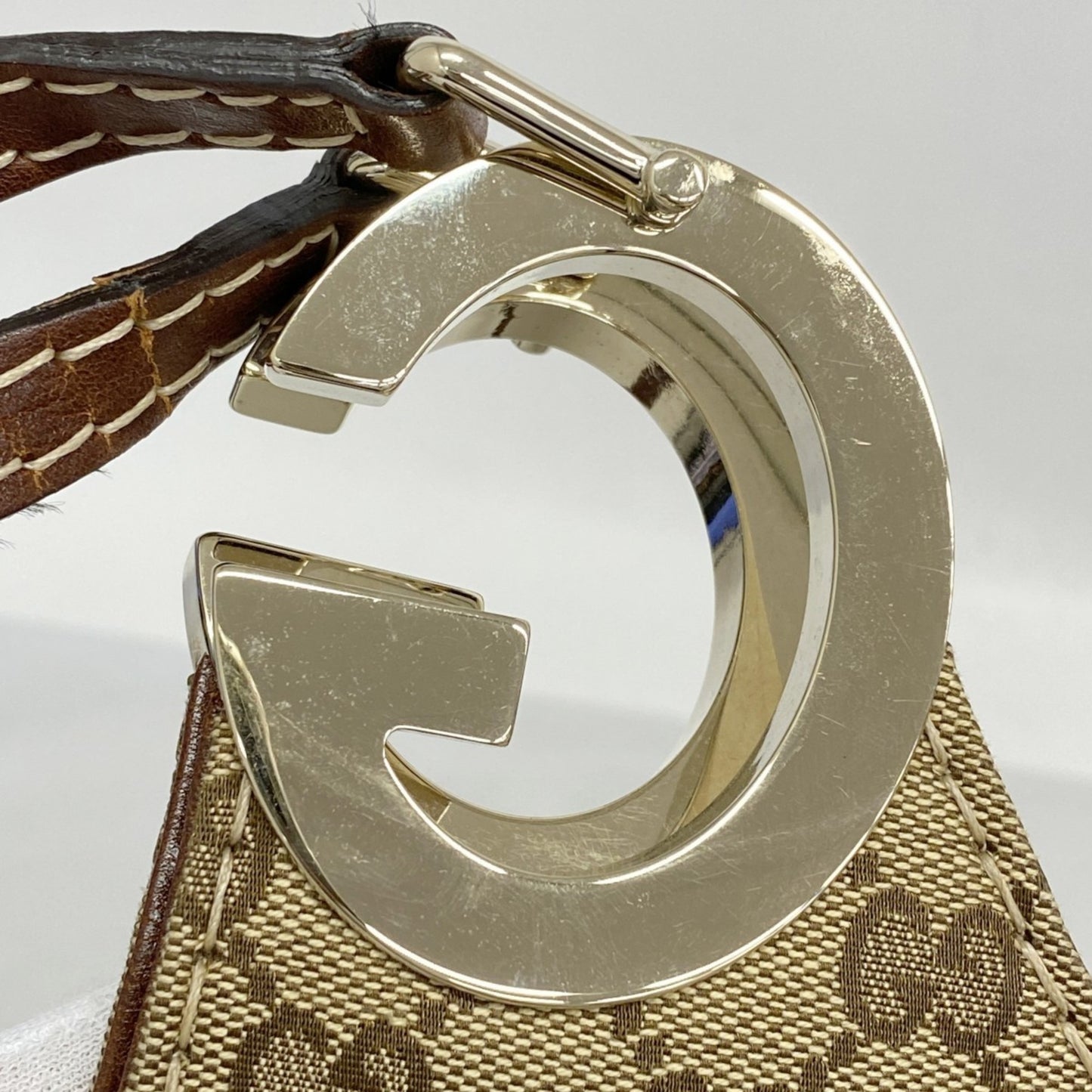 Gucci Gg Canvas Shoulder Bag 203503 Brown
