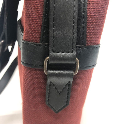 Yves Saint Laurent Logo Shoulder Bag/Logo Square Canvas/Leather