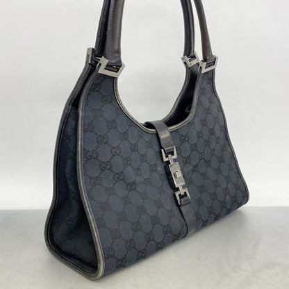 Gucci Gg Canvas Jackie 002 1067 Handbag In Black