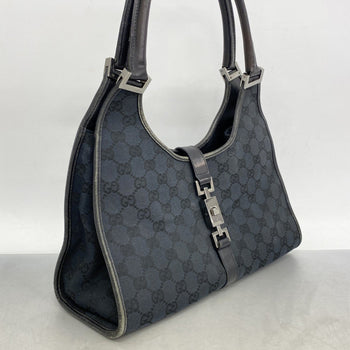 Gucci Gg Canvas Jackie 002 1067 Handbag In Black