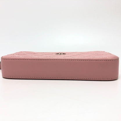 Chanel A82527 Cc Mark Chain Wallet Long Wallet Shoulder Bag Pink Lining Multicolore/Silverhardware