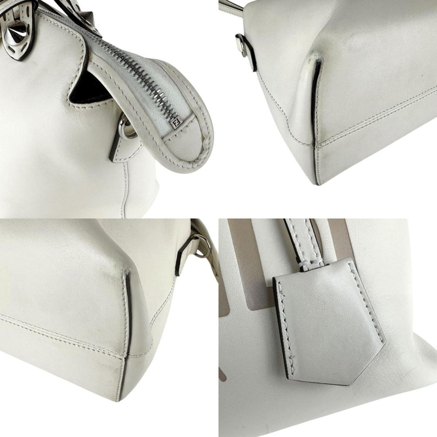 Fendi By The Way Medium Leather Shoulder Bag In Ivory