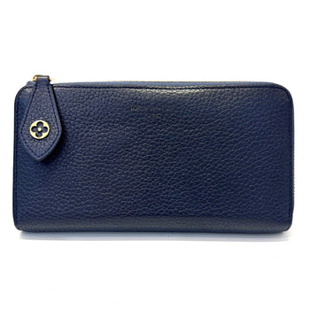 Louis Vuitton Portefeuille Comete Blue Marine L-Shaped Long Wallet Leather Navy Louis Vuitton