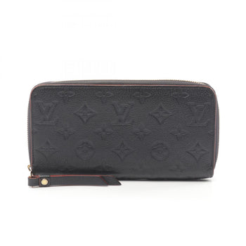 Louis Vuitton Zippy Wallet Monogram Empreinte Marine Rouge Round Long Leather