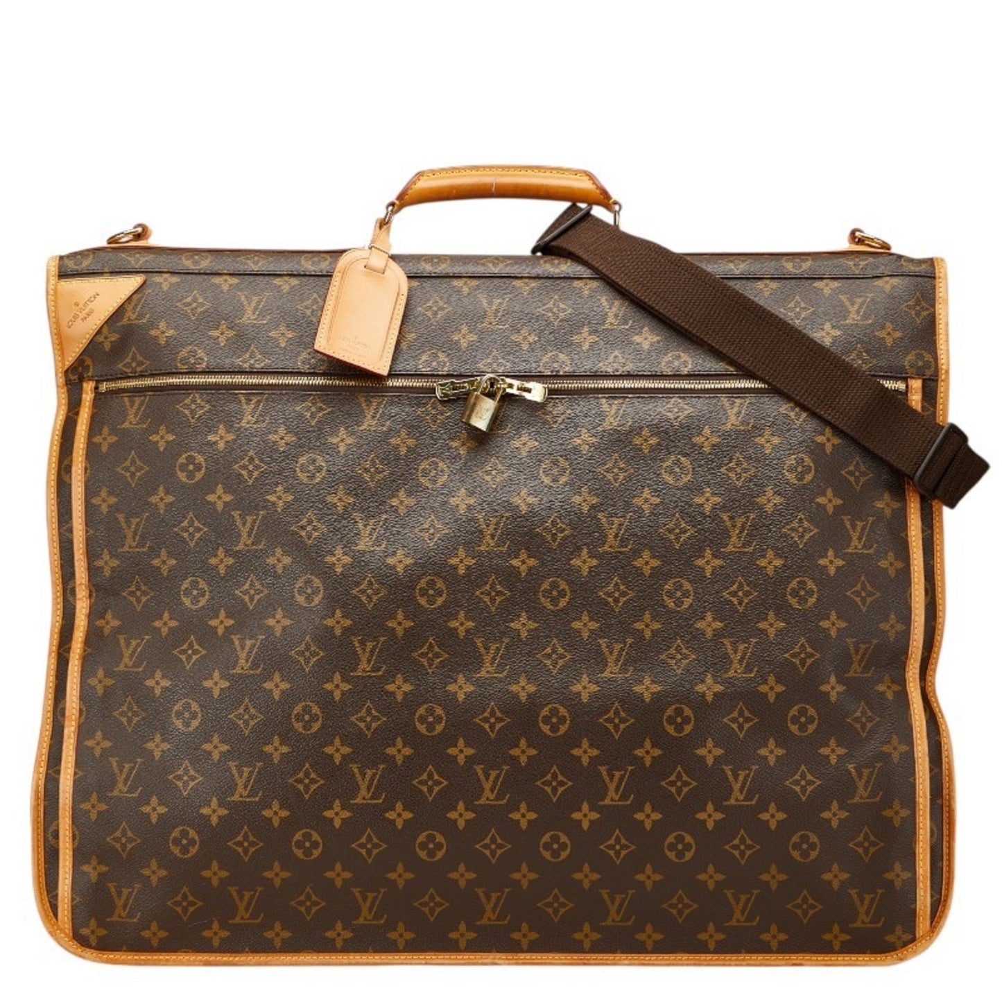 Louis Vuitton Monogram Portable Cabin Garment Case Shoulder Bag M23420 Brown Leather