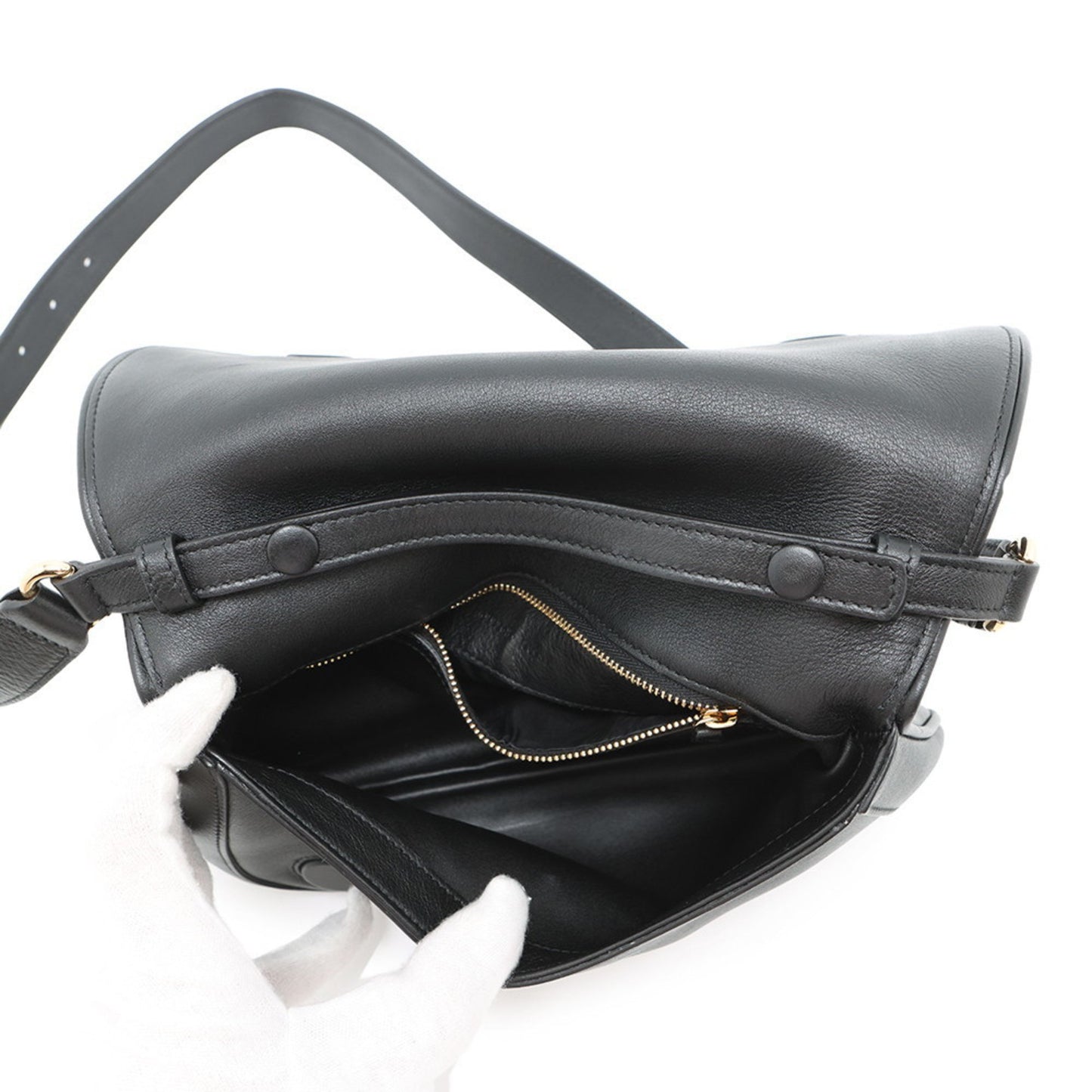Gucci Blondie Gg Interlocking G Leather Shoulder Bag 699268 Gucci 2-Way Chain Black