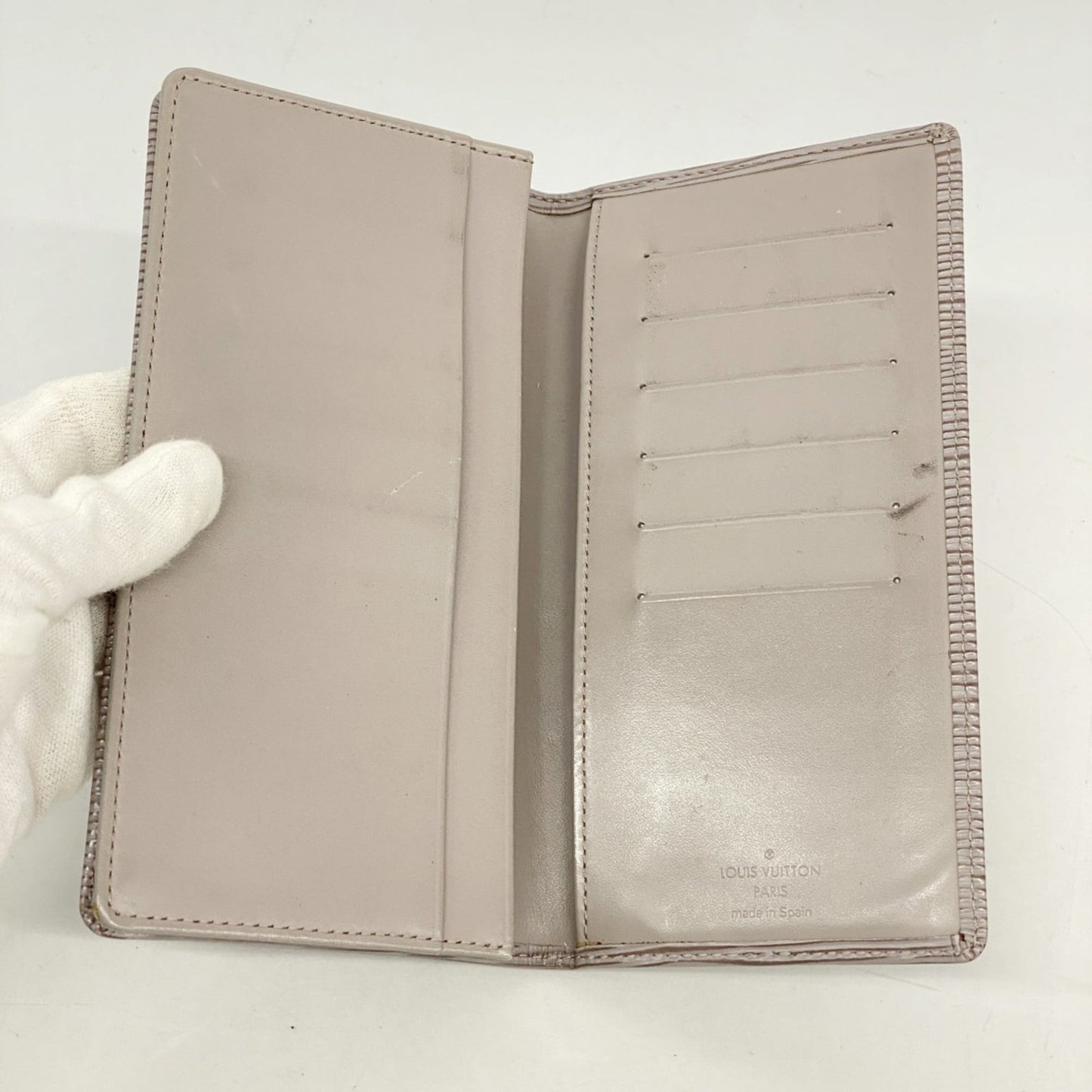 Louis Vuitton Epi Long Wallet Porte Carte Credit M6321B Lila