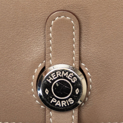 Hermes Dogon Gm Long Wallet Etoupe Silver Swift