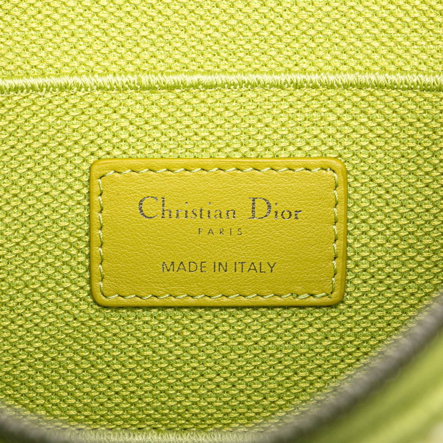 Christian Dior Dior Toile Joue D'Hui Vanity Bag Handbag Shoulder Green Jacquard