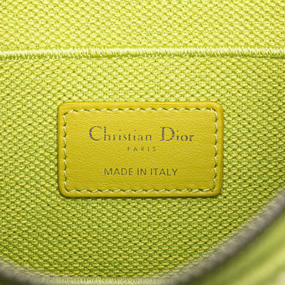 Christian Dior Dior Toile Joue D'Hui Vanity Bag Handbag Shoulder Green Jacquard