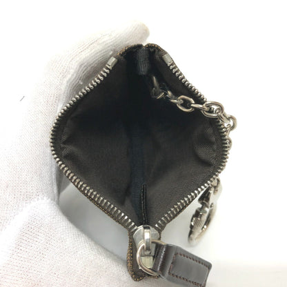 Fendi Zucca Coin Purse Brown Silverhardware