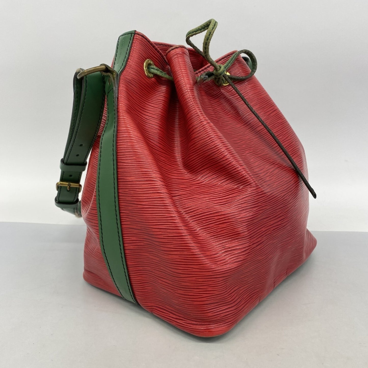Louis Vuitton Epi Two-Tone Petit Noe Shoulder Bag In Castilian Red
