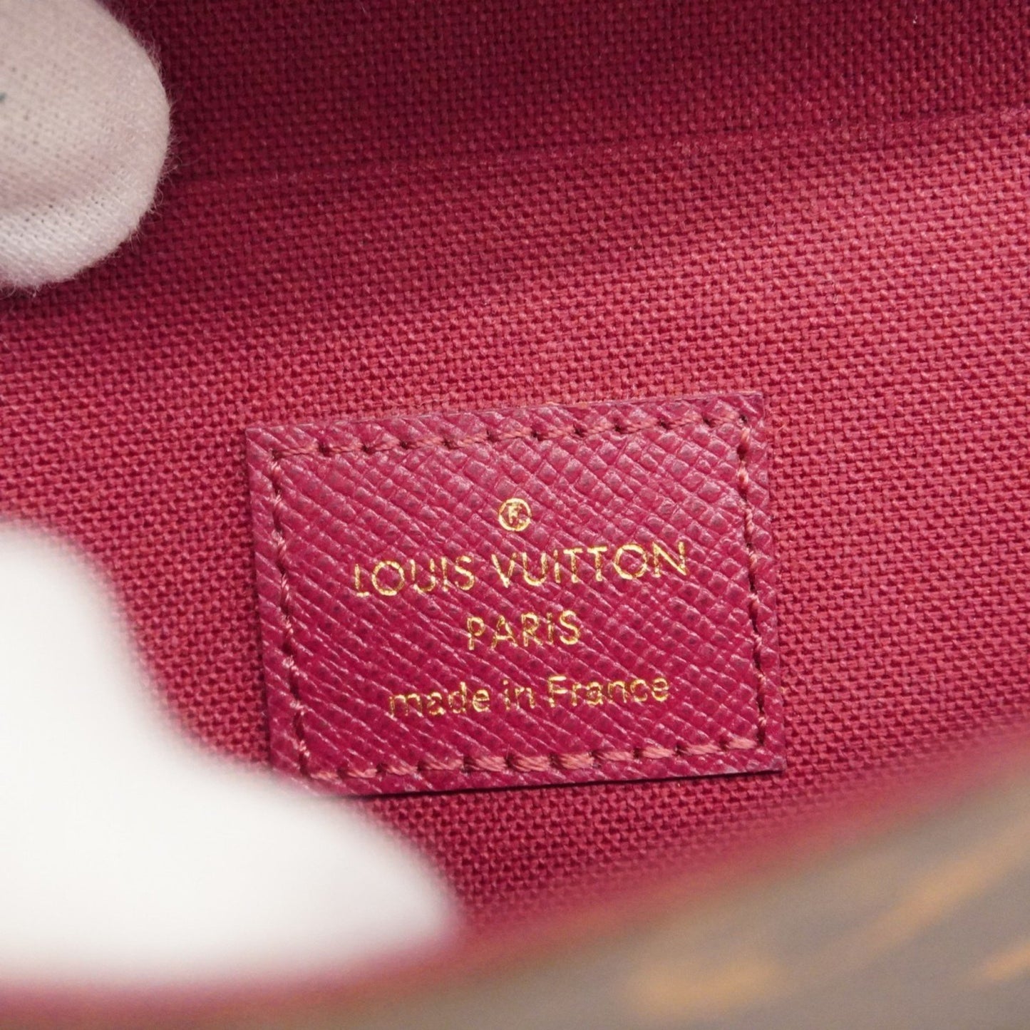 Louis Vuitton Monogram Pochette Felicie Shoulder Wallet M81896 Brown Fuchsia