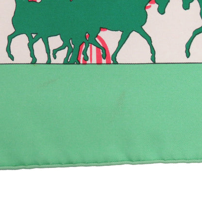 Herms Carr 90 Feria De Sevilla Seville Holidays Silk Green Scarf Muffler 0119 Hermes